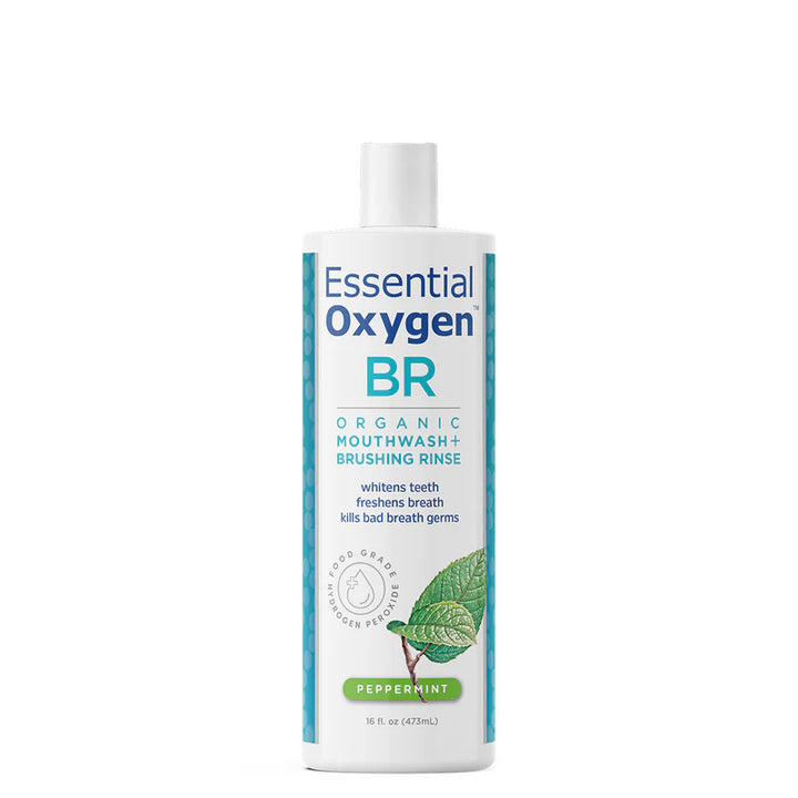 Essential Oxygen BR Organic Mouthwash + Brushing Rinse Peppermint