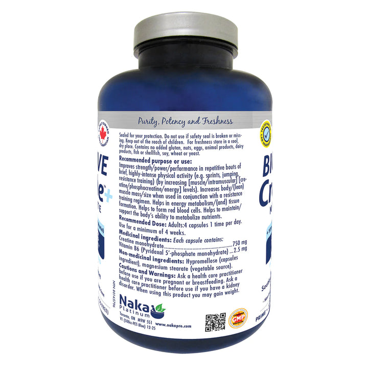 Naka Platinum BioActive Creatine + B6 Veggie Capsules