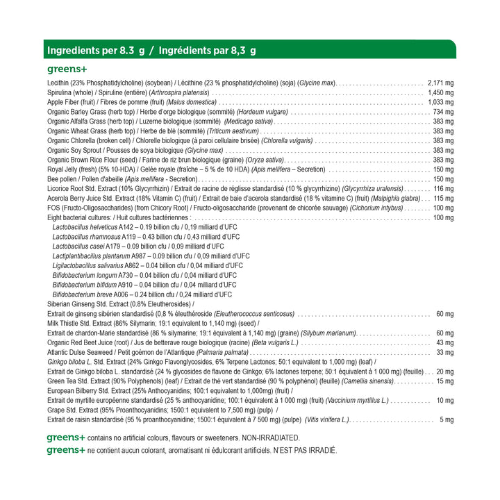 Genuine Health Greens+ Natural Unsweetned