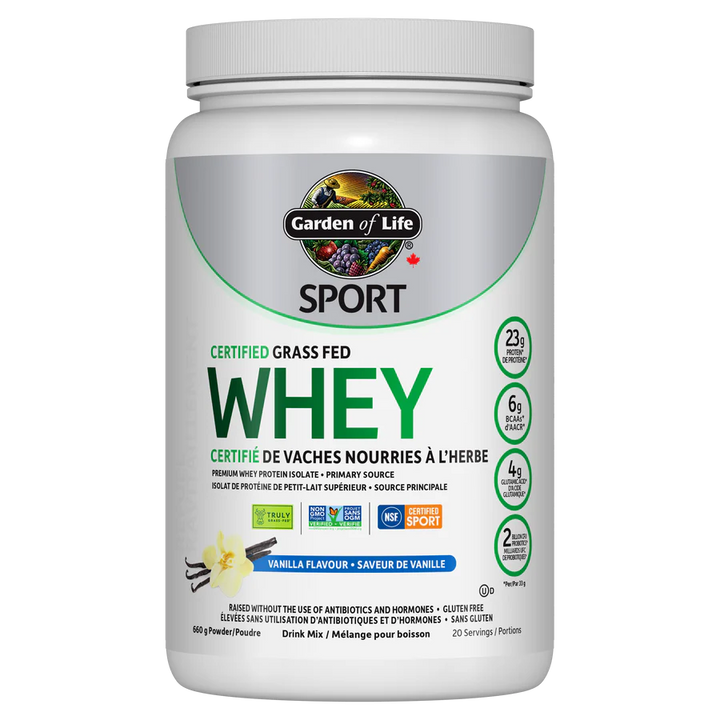 Garden of Life Sport Certified Grass Fed Whey Protein Vanilla - 660 g