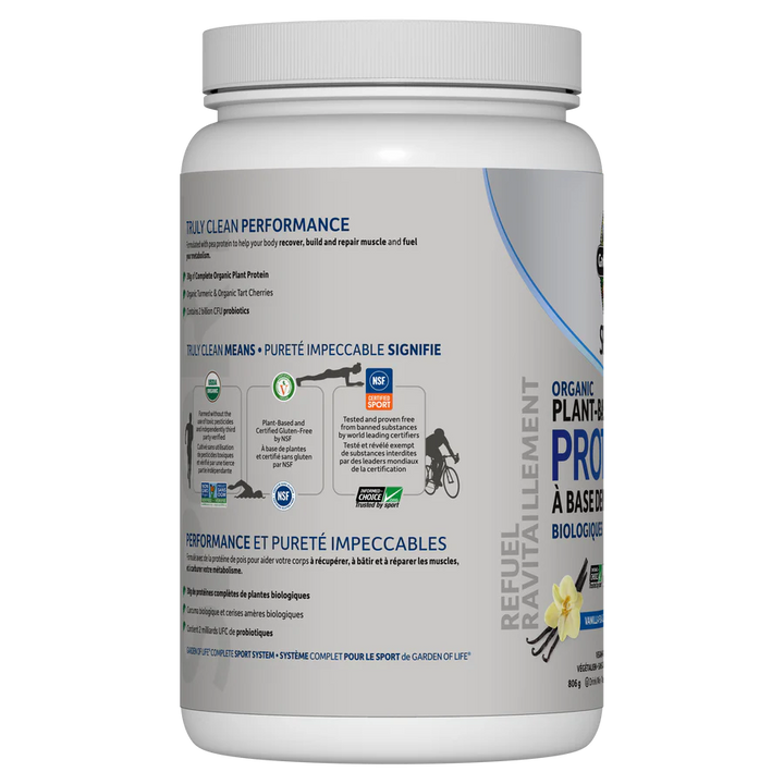 Garden of Life Sport Organic Plant-Based Protein, vanilla - 806 g