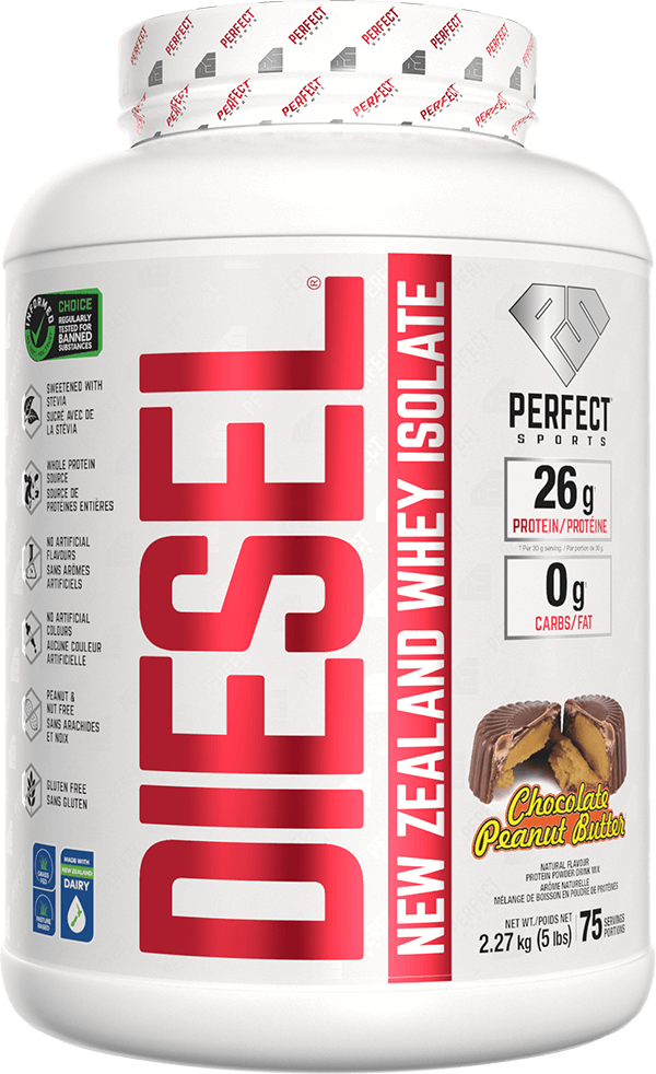 Perfect Sport Diesel New Zealand Whey Isolate, Chocolate Peanut Butter Protein Powder