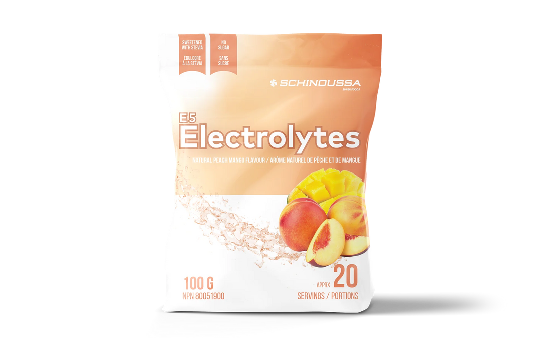 Schinoussa Superfoods E5 Electrolytes Peach Mango Flavour