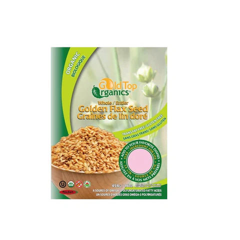 Gold Top Organics Whole Golden Flax Seeds