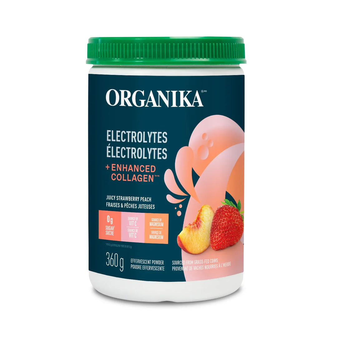 Organika® Electrolytes + Enhanced Collagen - Juicy Strawberry Peach