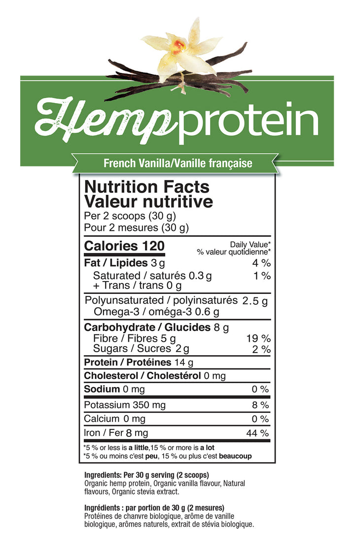 Prairie Naturals Hemp Protein French Vanilla 400g