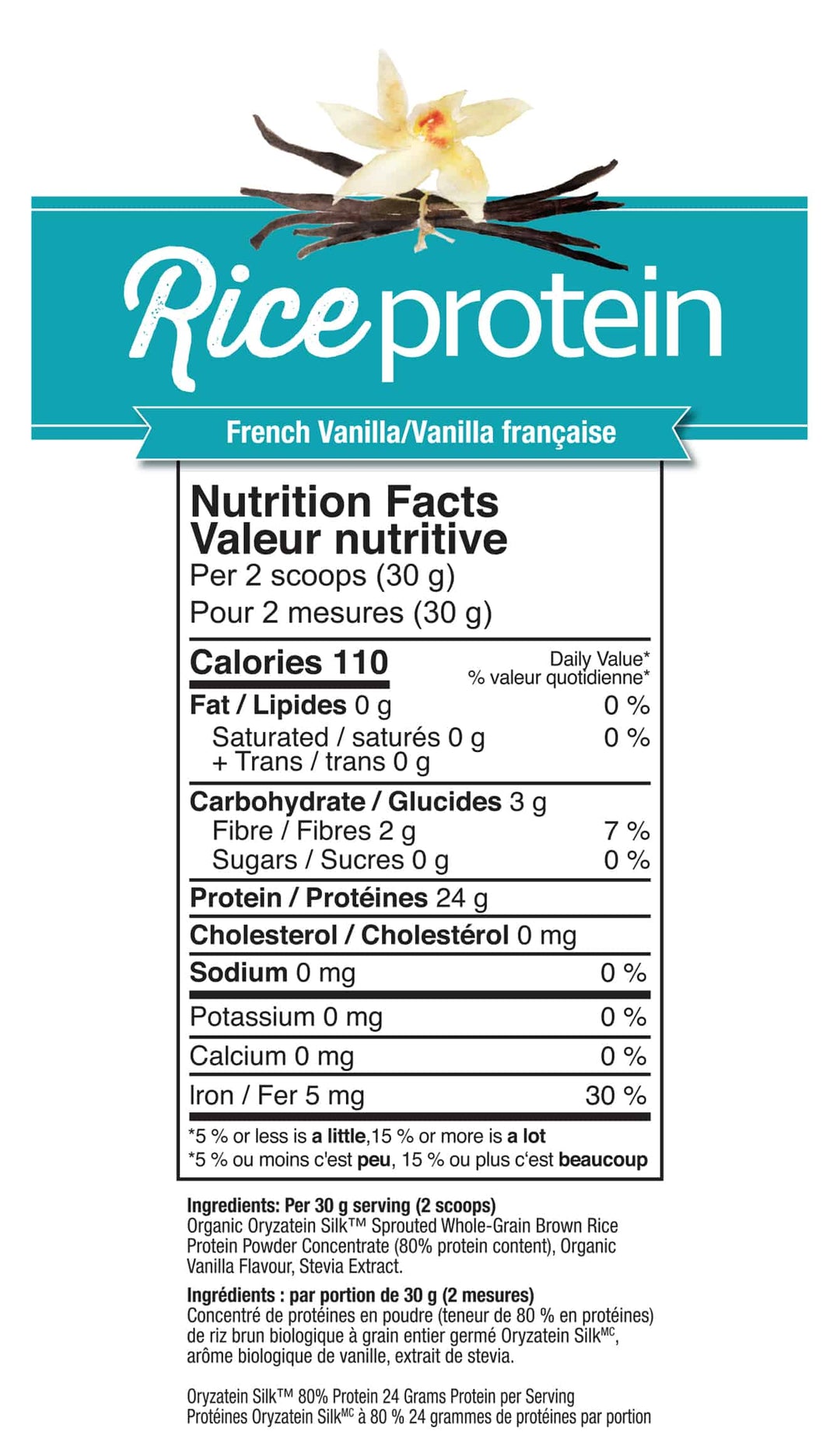Prairie Naturals Rice Protein French Vanilla 360g