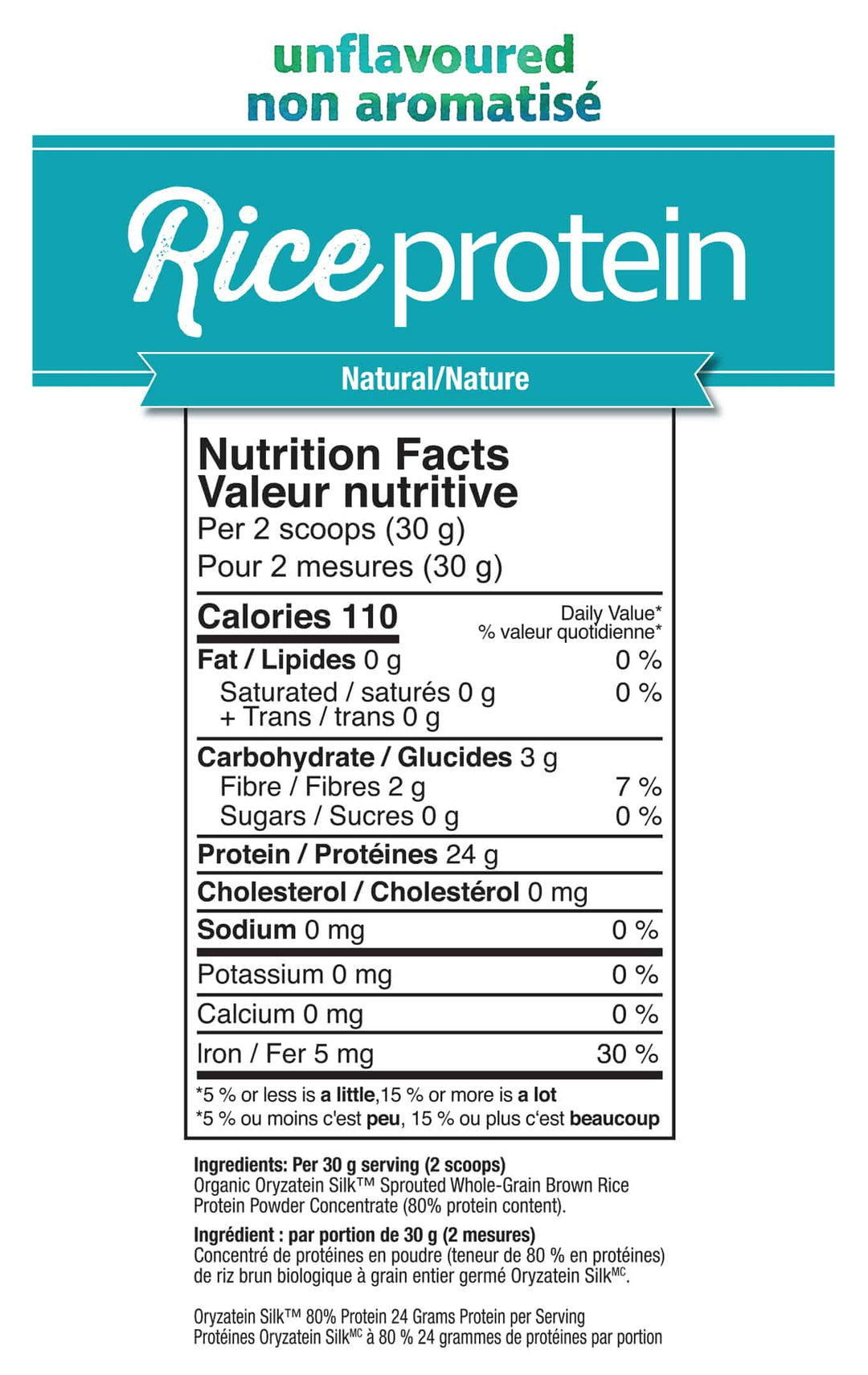 Prairie Naturals Rice Protein Unflavoured 360g