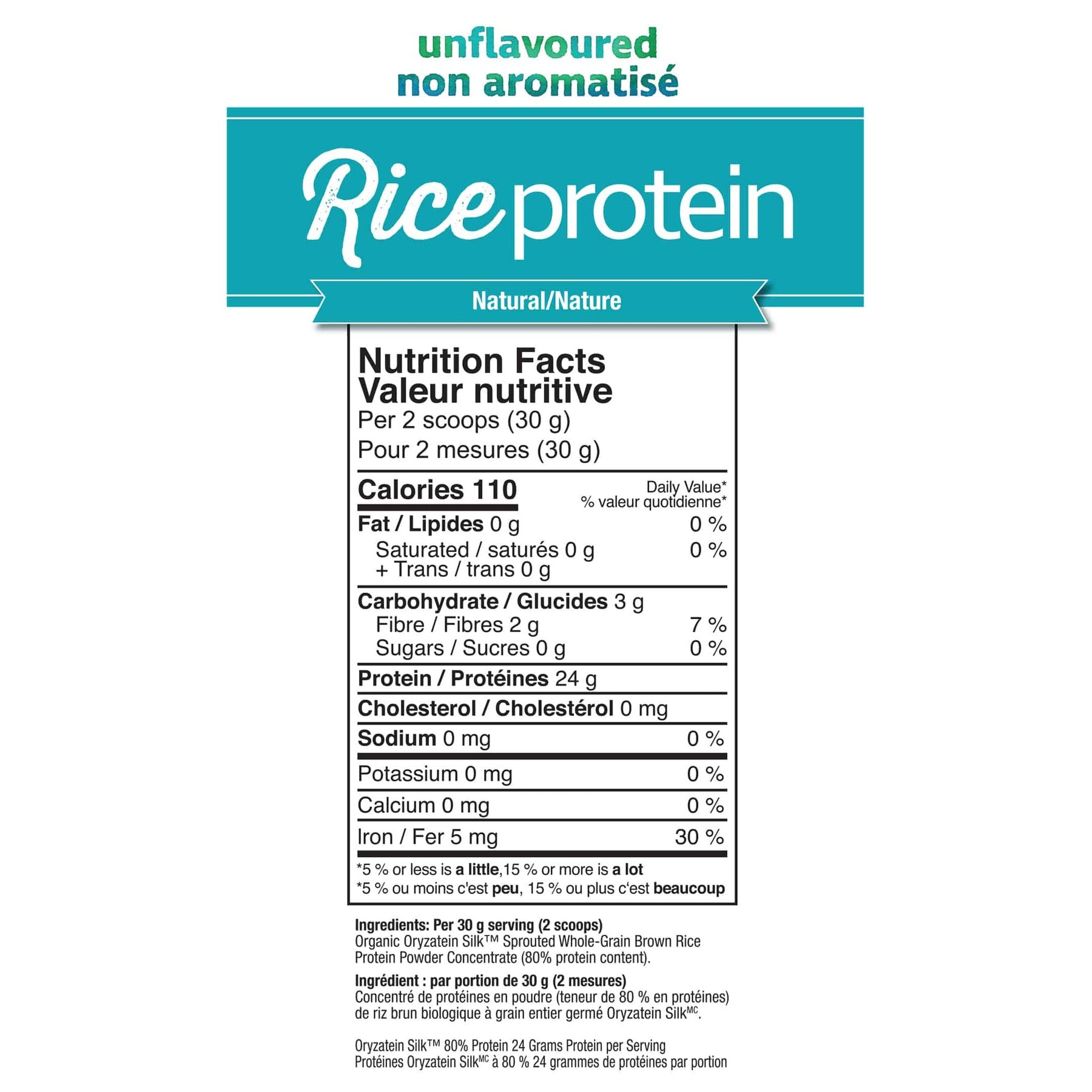 Prairie Rice Prairie Naturals Rice Protein Unflavoured 360g – Healthtree