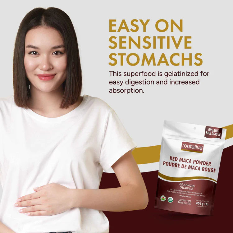 Rootalive Organic Gelatinized Red Maca Powder