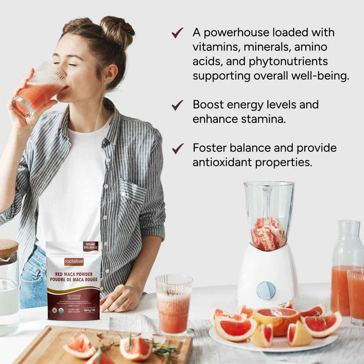 Rootalive Organic Gelatinized Black Maca Powder