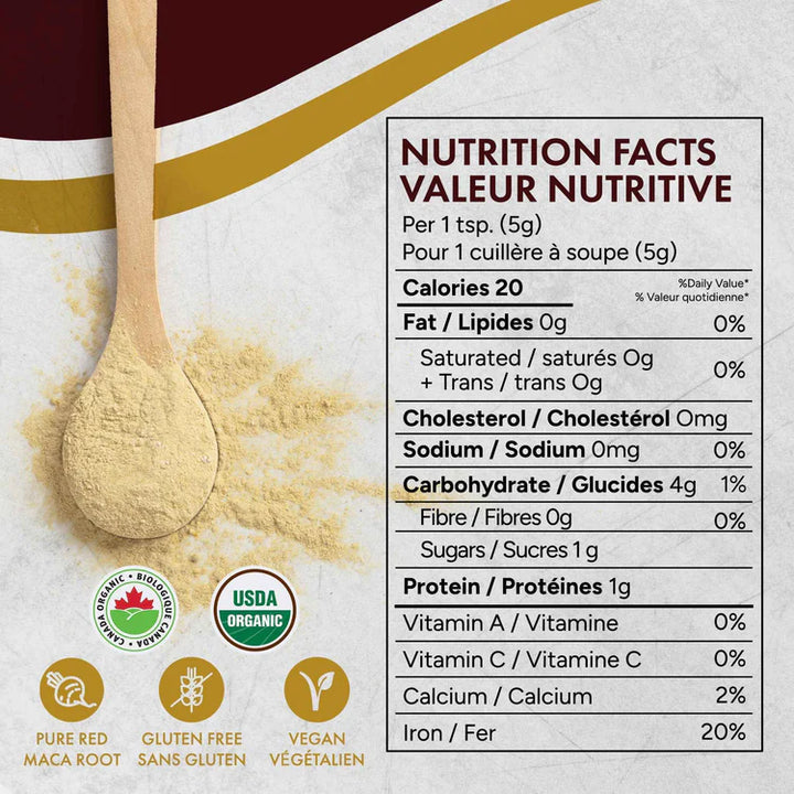 Rootalive Organic Gelatinized Red Maca Powder