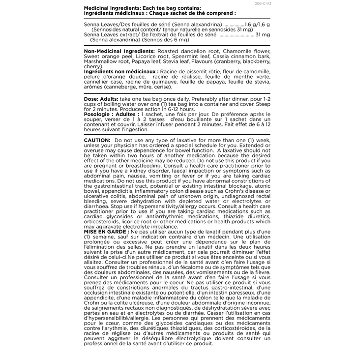 Platinum Naturals SD's Tea Cranberry Flavour Tea Bags