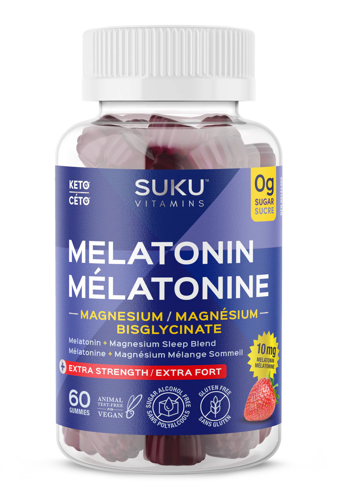 Suku Melatonin Magnesium Bisglycinate Extra Strength Gummies