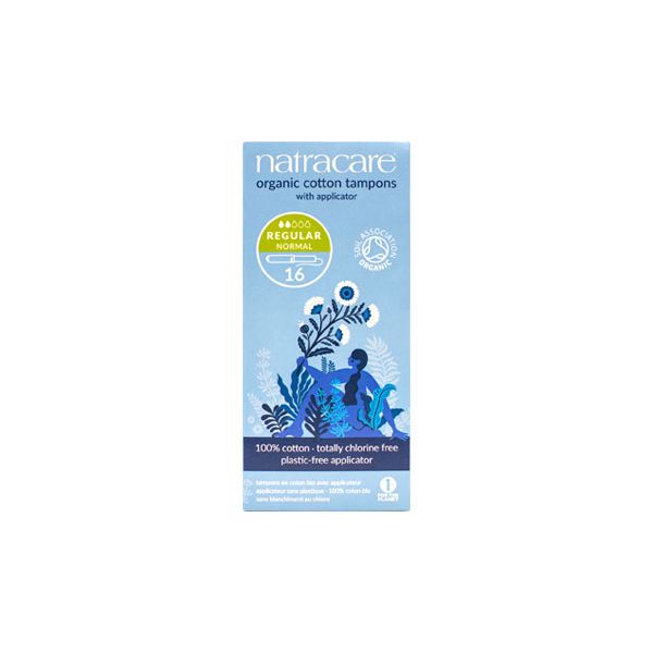 Natracare®  Regular Organic Cotton Tampons with Applicator