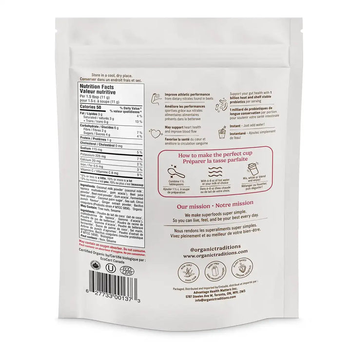 Organic Traditions Beet Latte