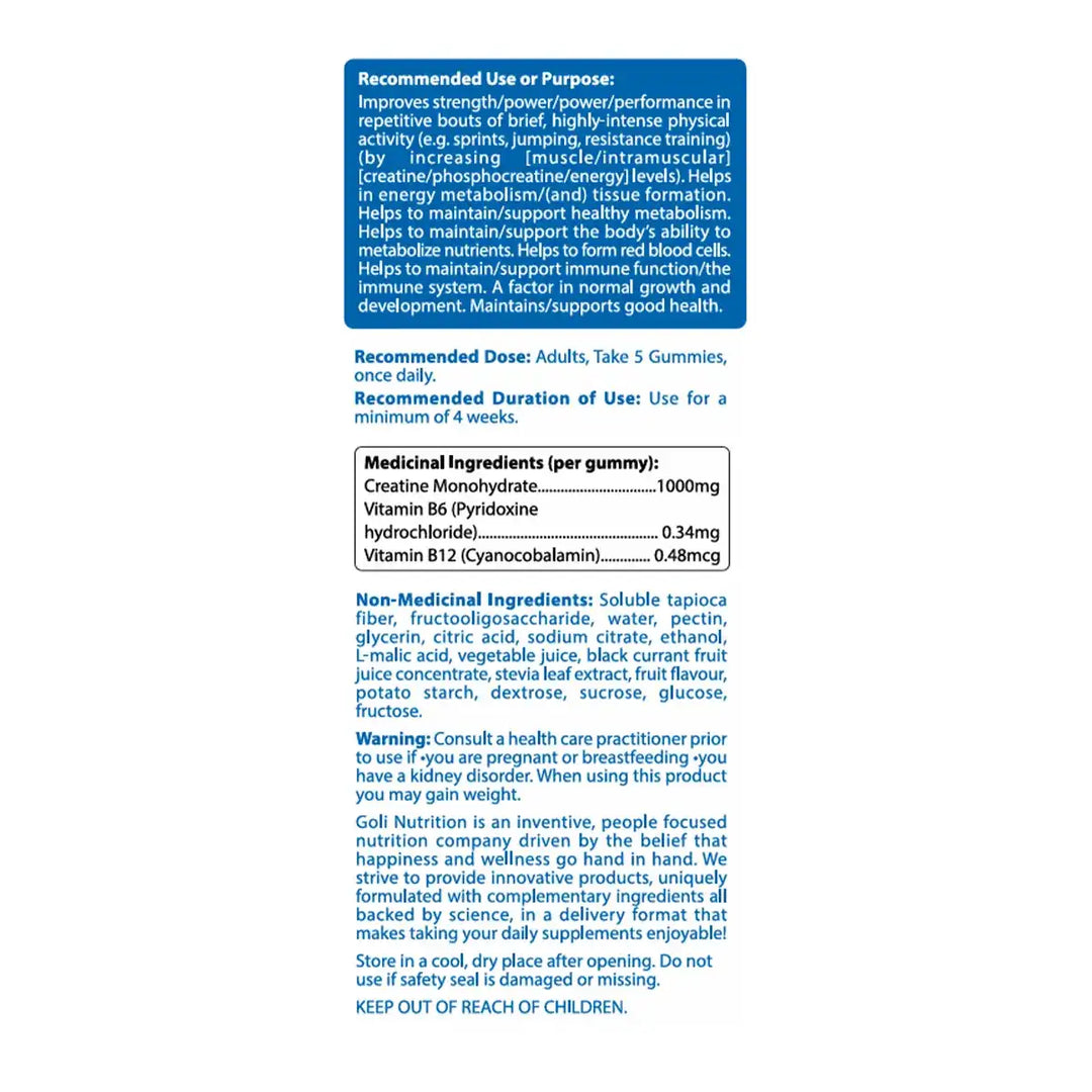 Goli Creatine Monohydrate Gummies