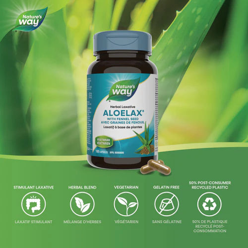 Nature's Way Aloelax® with Fennel Seed Vegetarian Capsules