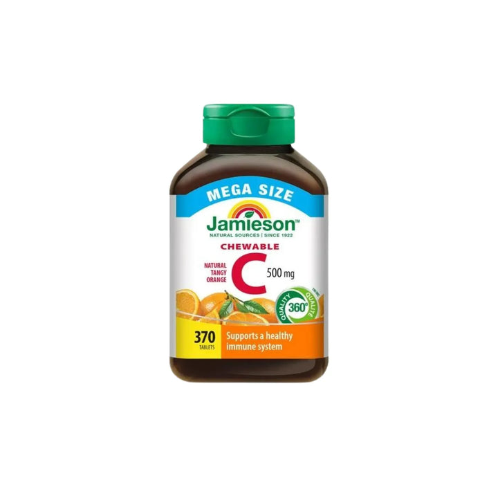 Jamieson Chewable Vitamin C 500 mg Natural Tangy Orange Flavour