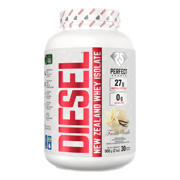 Perfect Sport Diesel New Zealand Whey Isolate, French Vanilla Protein Powder