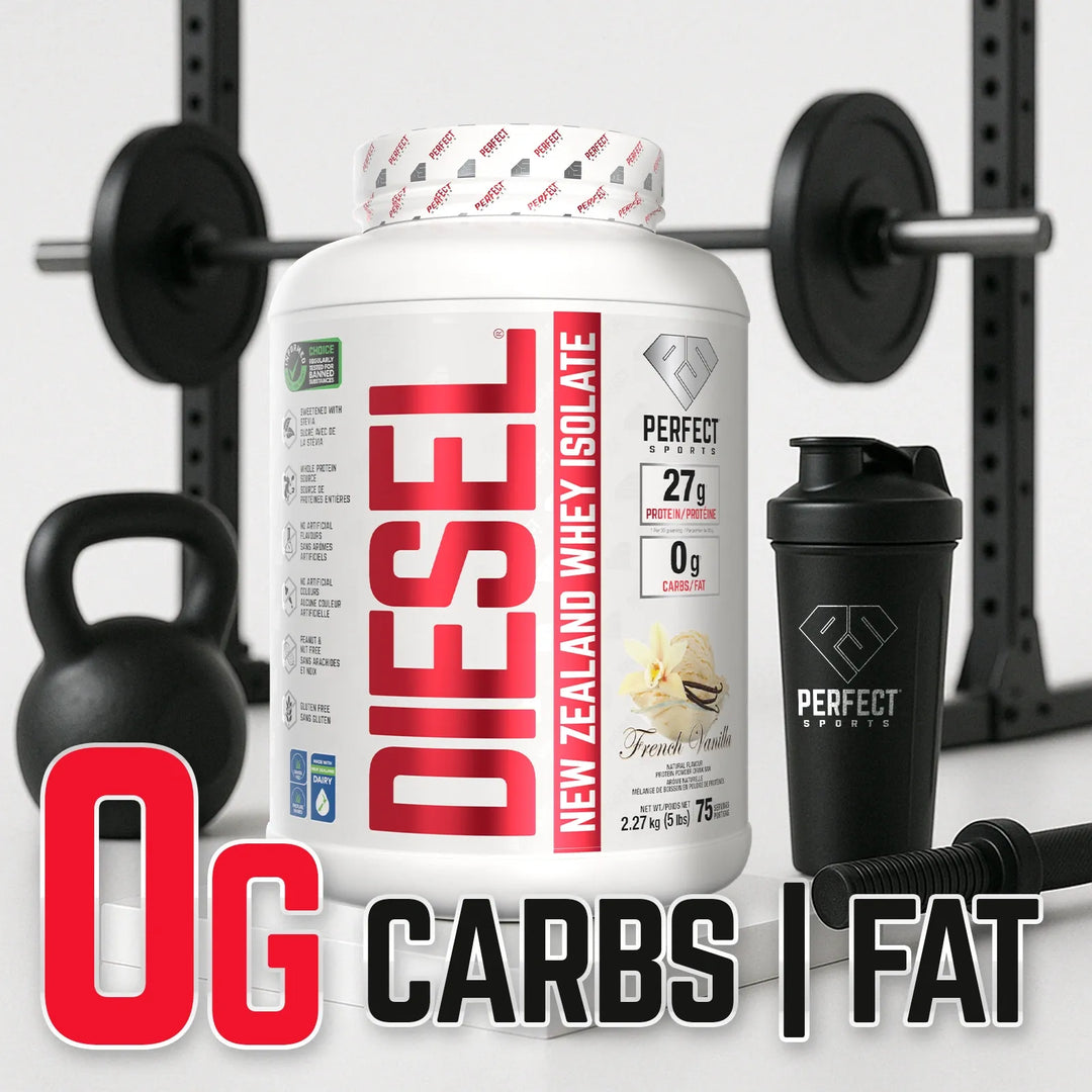 Perfect Sport Diesel New Zealand Whey Isolate, French Vanilla Protein Powder