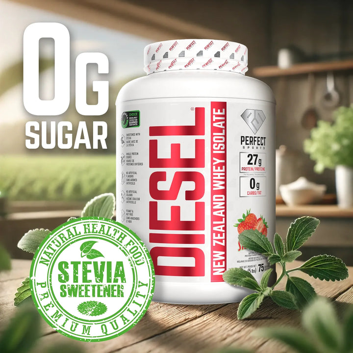 Perfect Sport Diesel New Zealand Whey Isolate, Strawberry Protein Powder