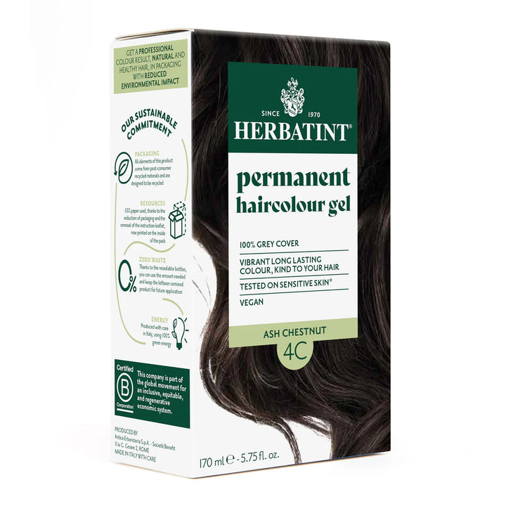Herbatint Permanent Haircolour Gel 4C Ash Chestnut