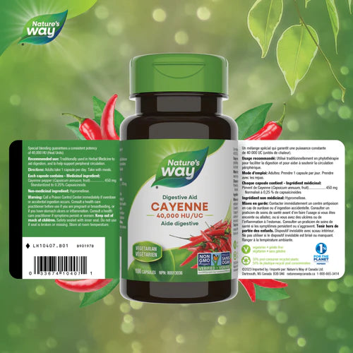 Nature's Way Cayenne 40,000 HU Capsules