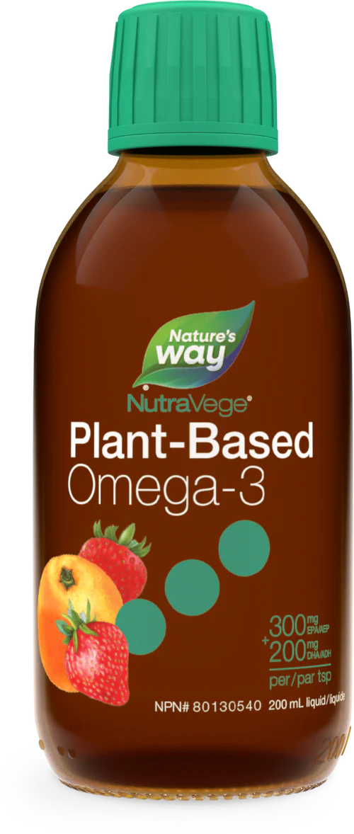 Nature's Way NutraVege™ Omega-3, Plant Based Strawberry Orange Flavour