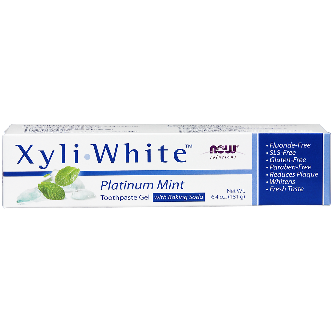NOW Xyliwhite™ Platinum Mint with Baking Soda Toothpaste