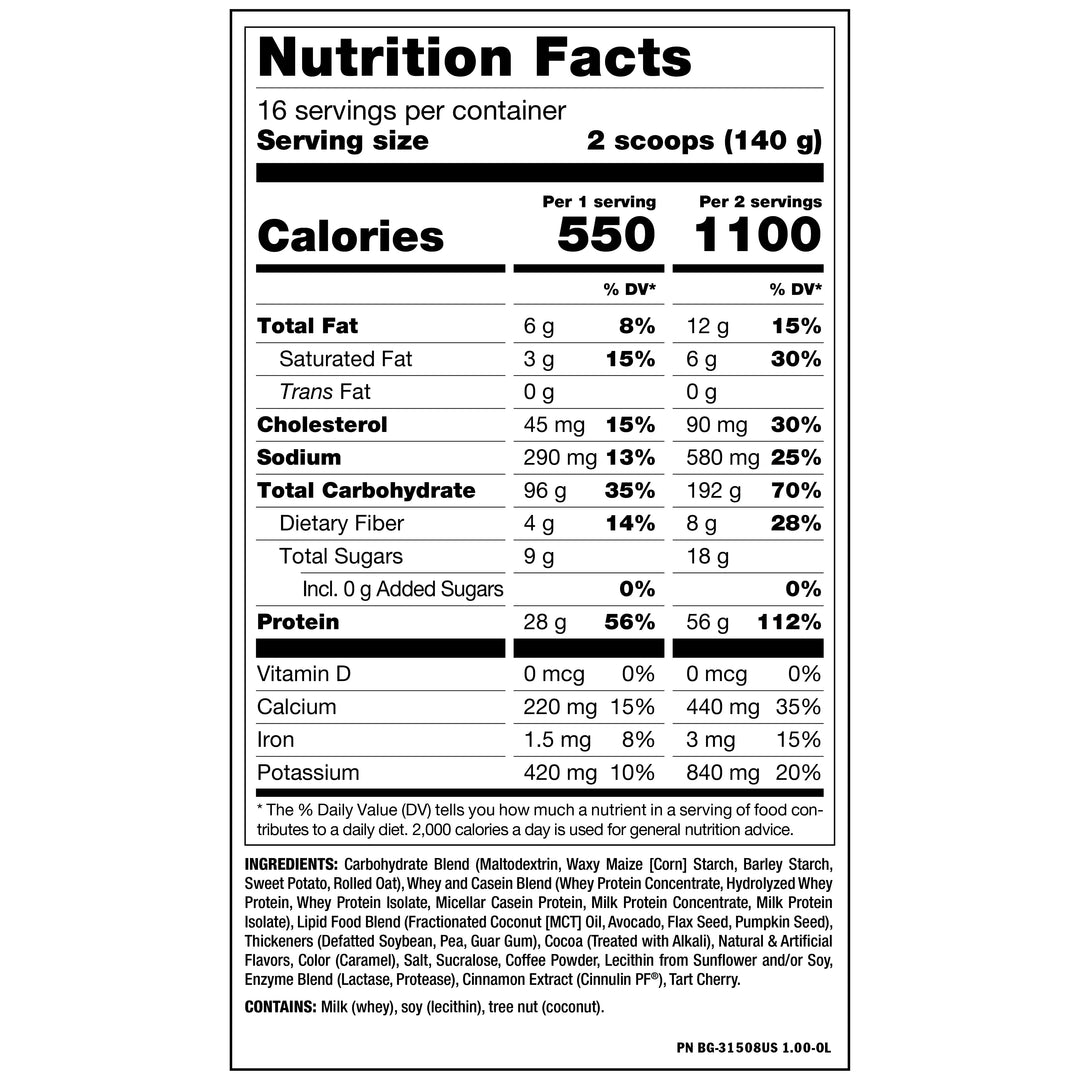 Mutant Mass Gainer Chocolate Fudge Brownie