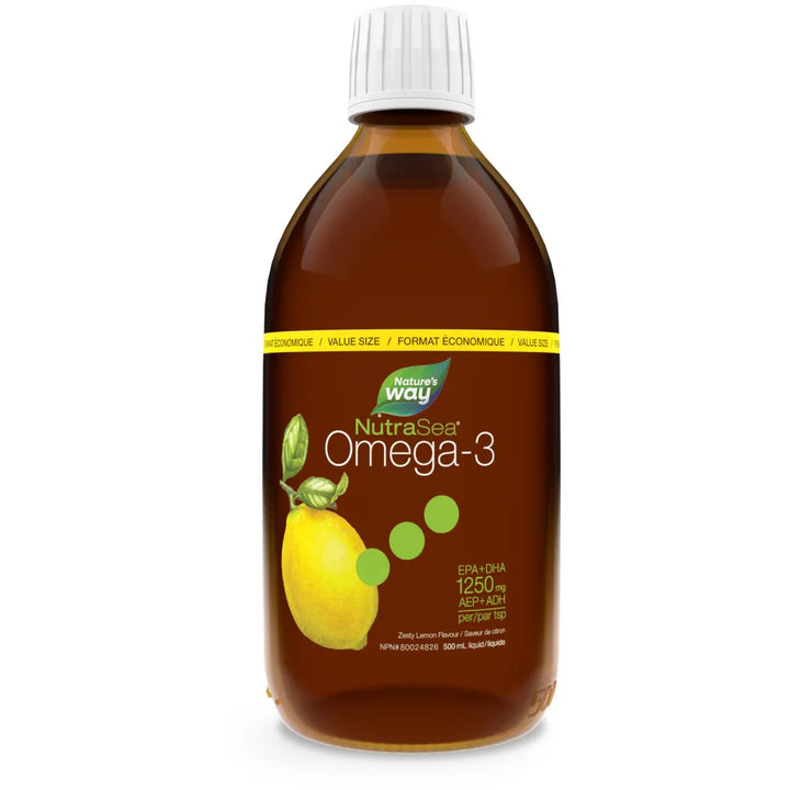 Nature's Way NutraSea® Oméga-3 1250 mg, saveur citron