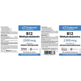 Preferred Nutrition B12 Methylcobalamine 2500 mcg