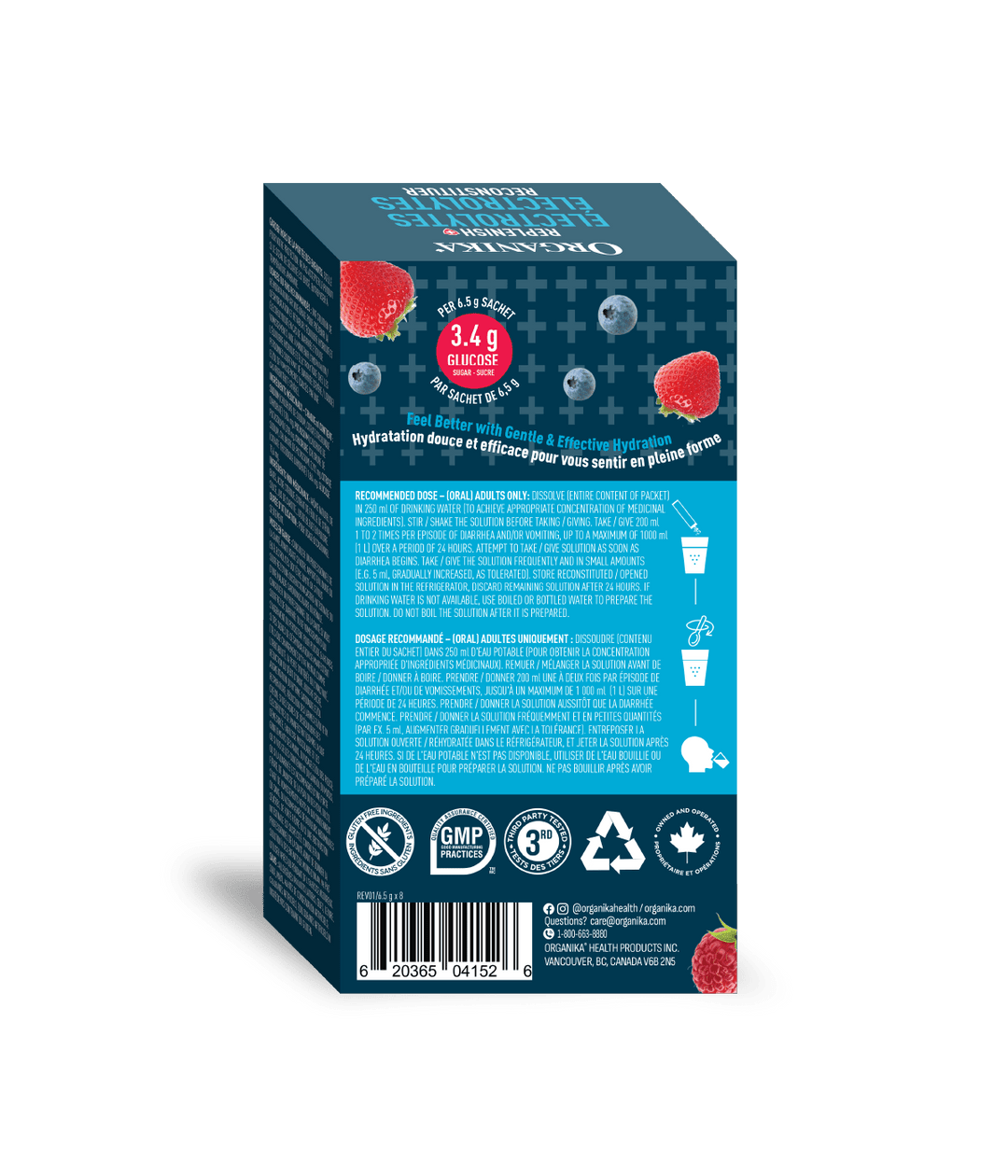Organika Replenish Electrolytes, Berry Blast