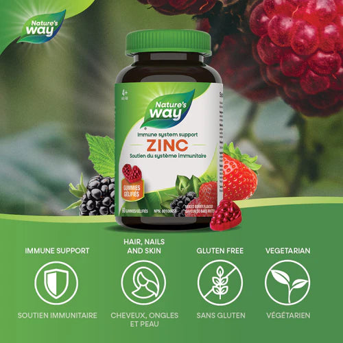 Nature's Way  Zinc Immune System Support Mixed Berry Flavour