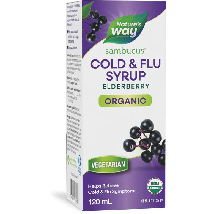 Sirop contre le rhume et la grippe à base de sureau biologique Nature's Way