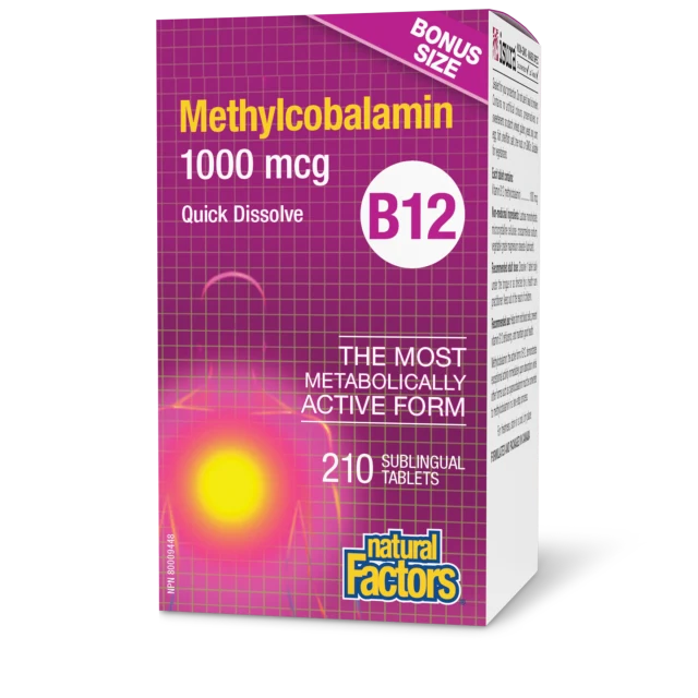 LIQUIDATION - Natural Factors B12 Methylcobalamin 1000mcg (Damaged box) - FINAL SALE/NO RETURNS***
