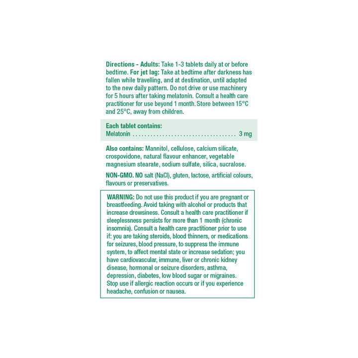 Jamieson Melatonin Fast Dissolving Tablets, 3 mg