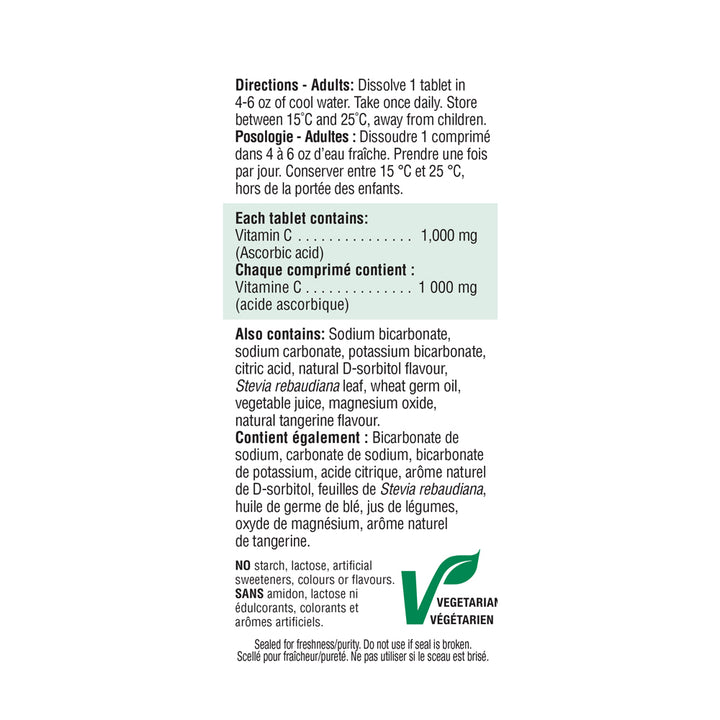 Jamieson Effervescent C 1,000 mg Orange