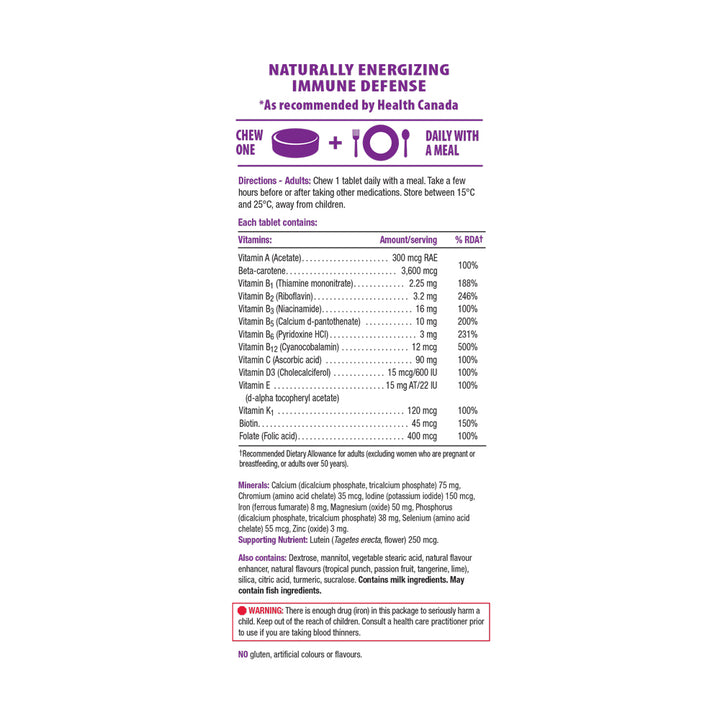 Jamieson 100% Complete Multivitamin Citrus Twist Chewable Tablets
