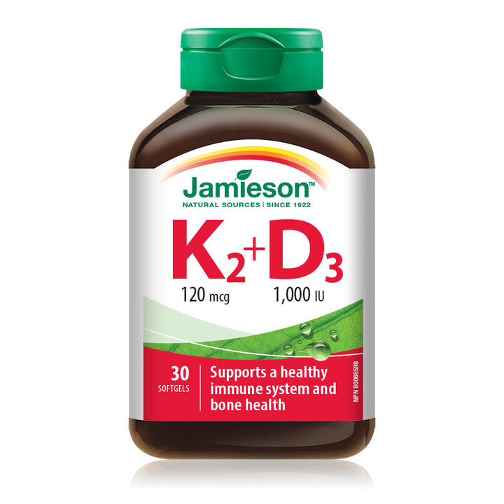 Jamieson Vitamin K2 120 Mcg + D3 1000 IU
