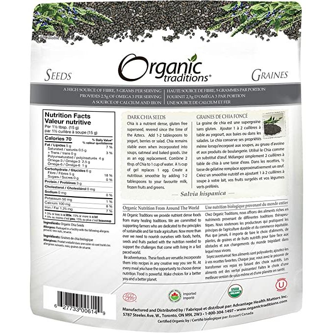 Organic Dark Chia Seeds