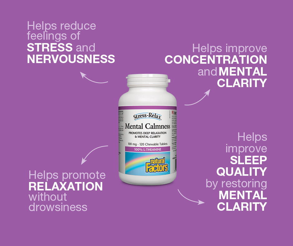 Mental Calmness® 100 mg, Stress-Relax® Chewable Tablets – Healthtree