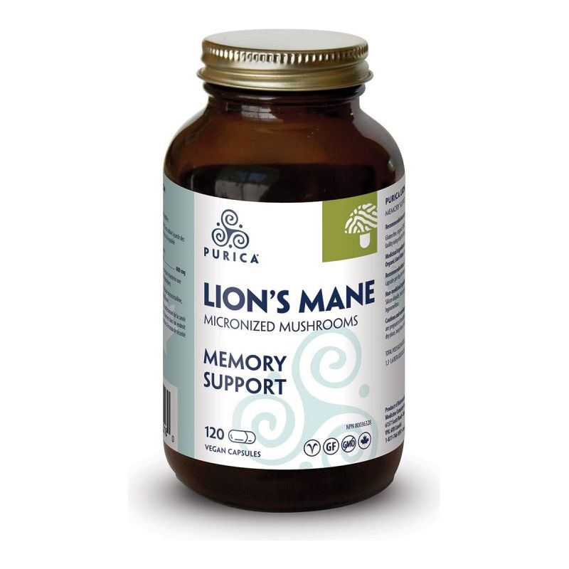 Purica Lion's Mane Micronized Mushrooms Memory Support Capsules
