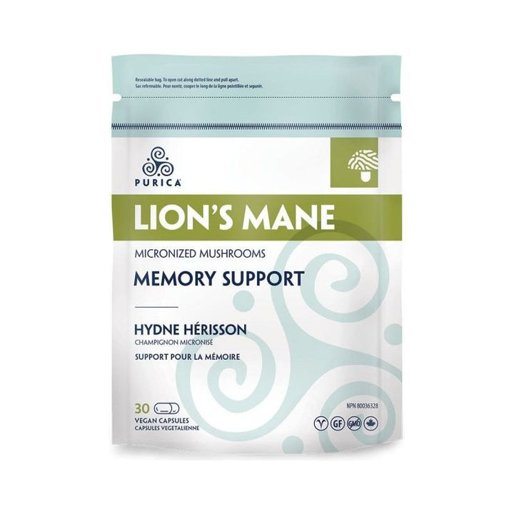 Purica Lion's Mane Micronized Mushrooms Memory Support Capsules