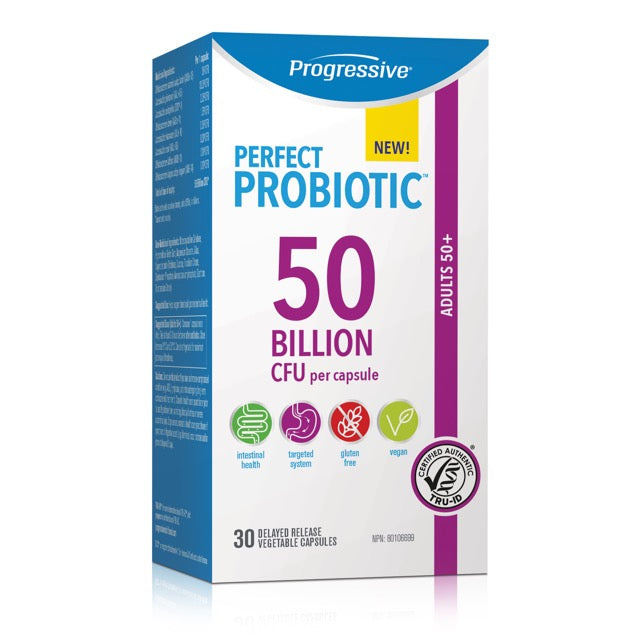 Probiotiques Progressive Perfect 50 milliards, pour adultes de 50 ans et plus