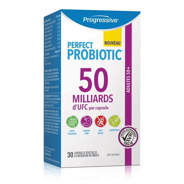 Probiotiques Progressive Perfect 50 milliards, pour adultes de 50 ans et plus