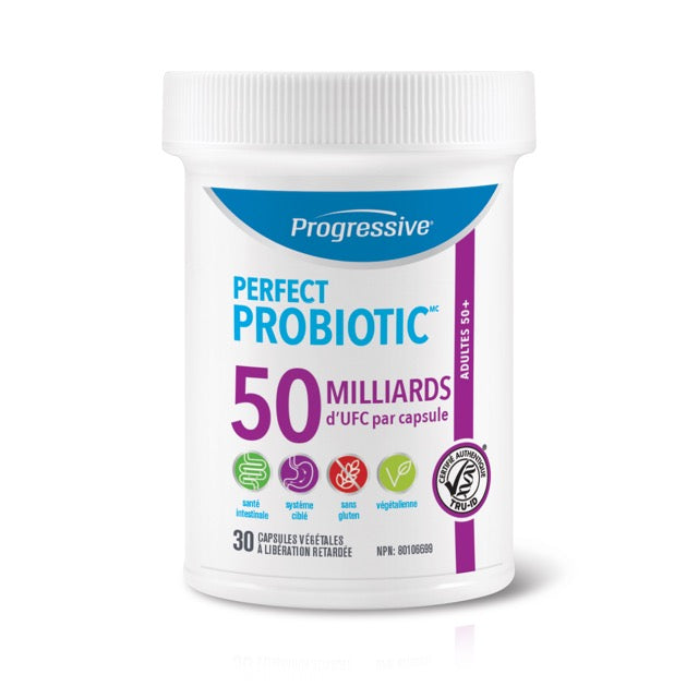 Probiotiques Progressive Perfect 50 milliards, pour adultes de 50 ans et plus