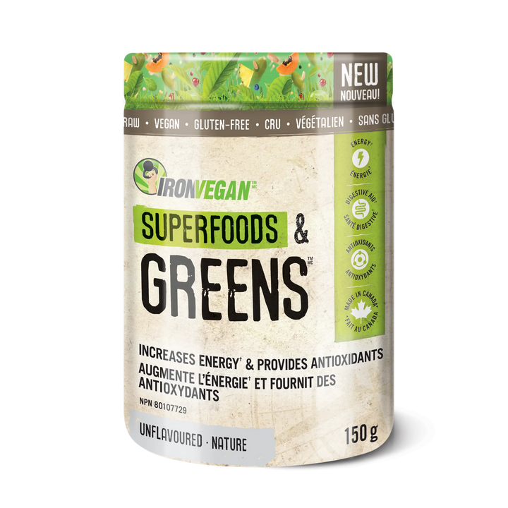 Iron Vegan Superfoods & Greens, Increases energy & Provides antioxidants, Unflavoured