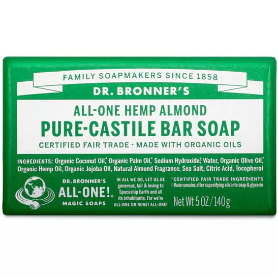 Dr. Bronner's Pure Castile Almond Bar Soap